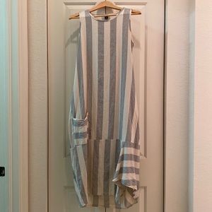 Grey and Cream Lagenlook SHEIN Dress